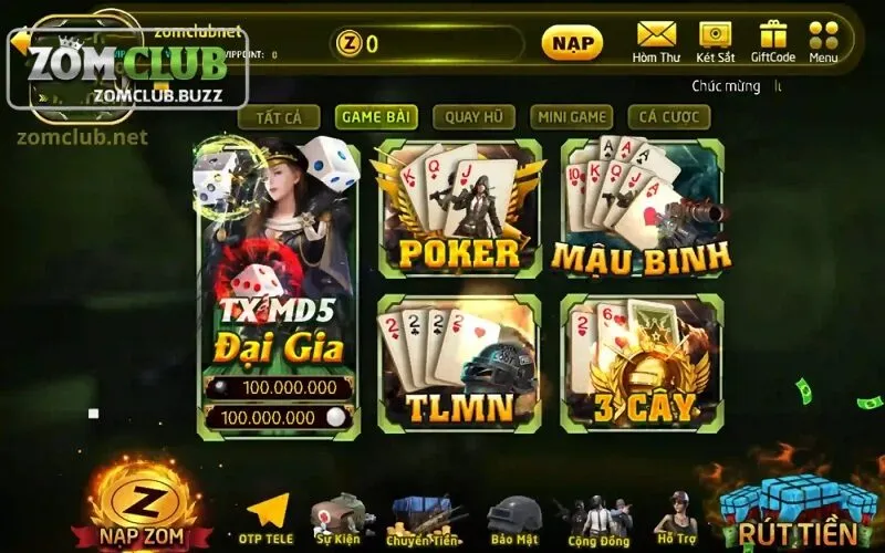 zomclub với nhiều thể loại game khác nhau Kho game đa dạng và hấp dẫn tại ZomClub