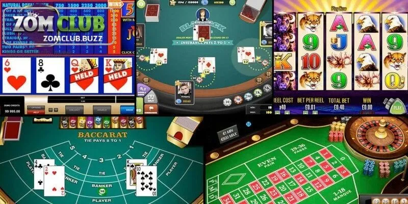 trò chơi có tại casino zomclub Trải casino online với đủ trò chơi tại ZomClub
